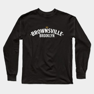 Brownsville Brooklyn college shirt - Brownsville  Brooklyn Schriftzug - Vintage Brownsville Logo Long Sleeve T-Shirt